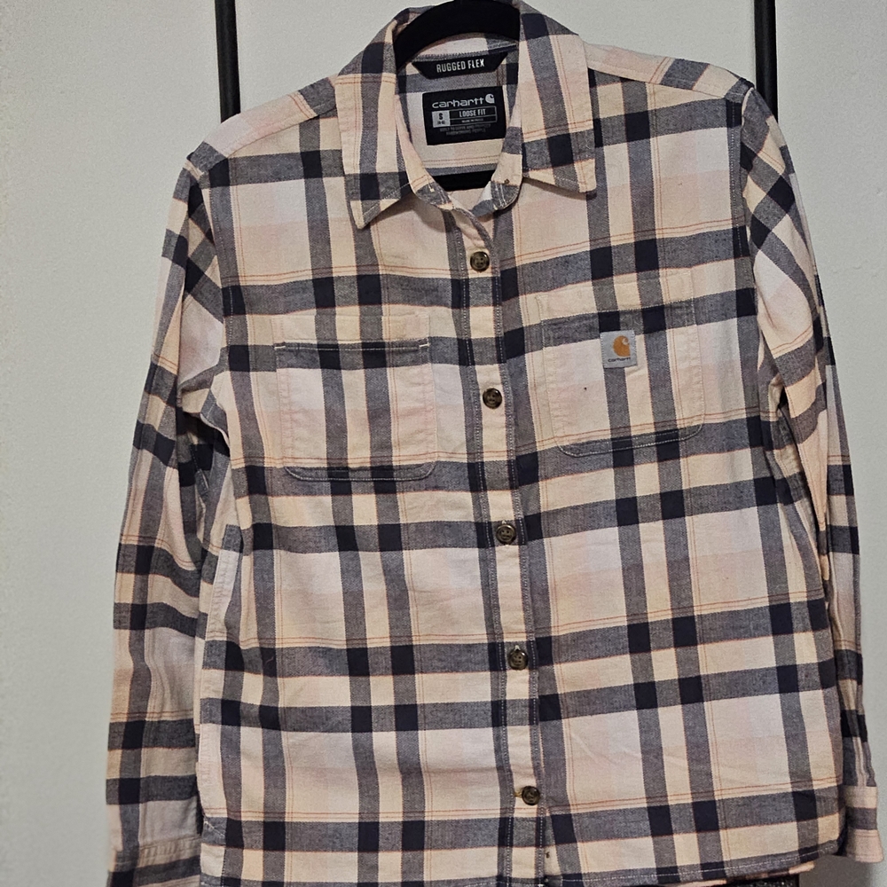 Carhartt Rugged Flex Plaid Shirt - Black and Pink - Picture 2 of 4